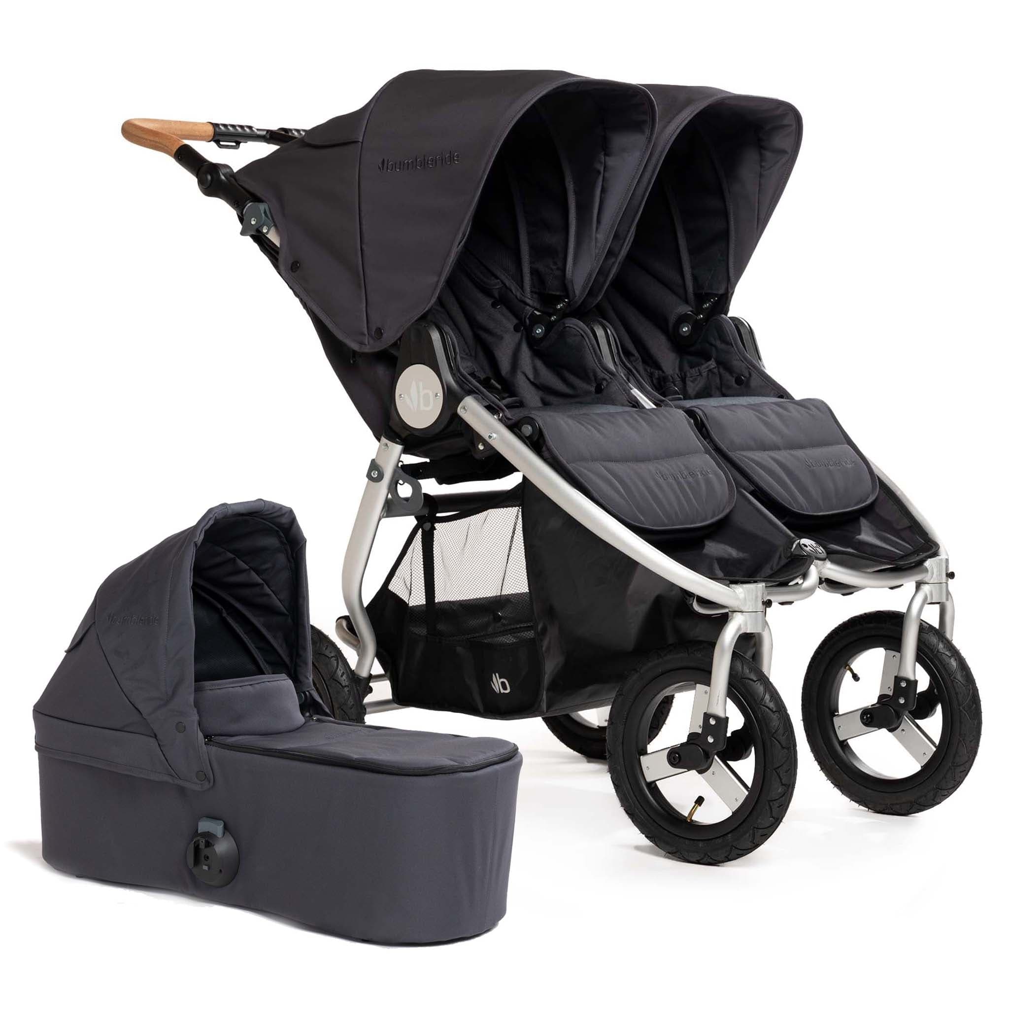 Bumbleride Indie Twin Double Stroller + Bassinet Bundle - Dusk / Dusk