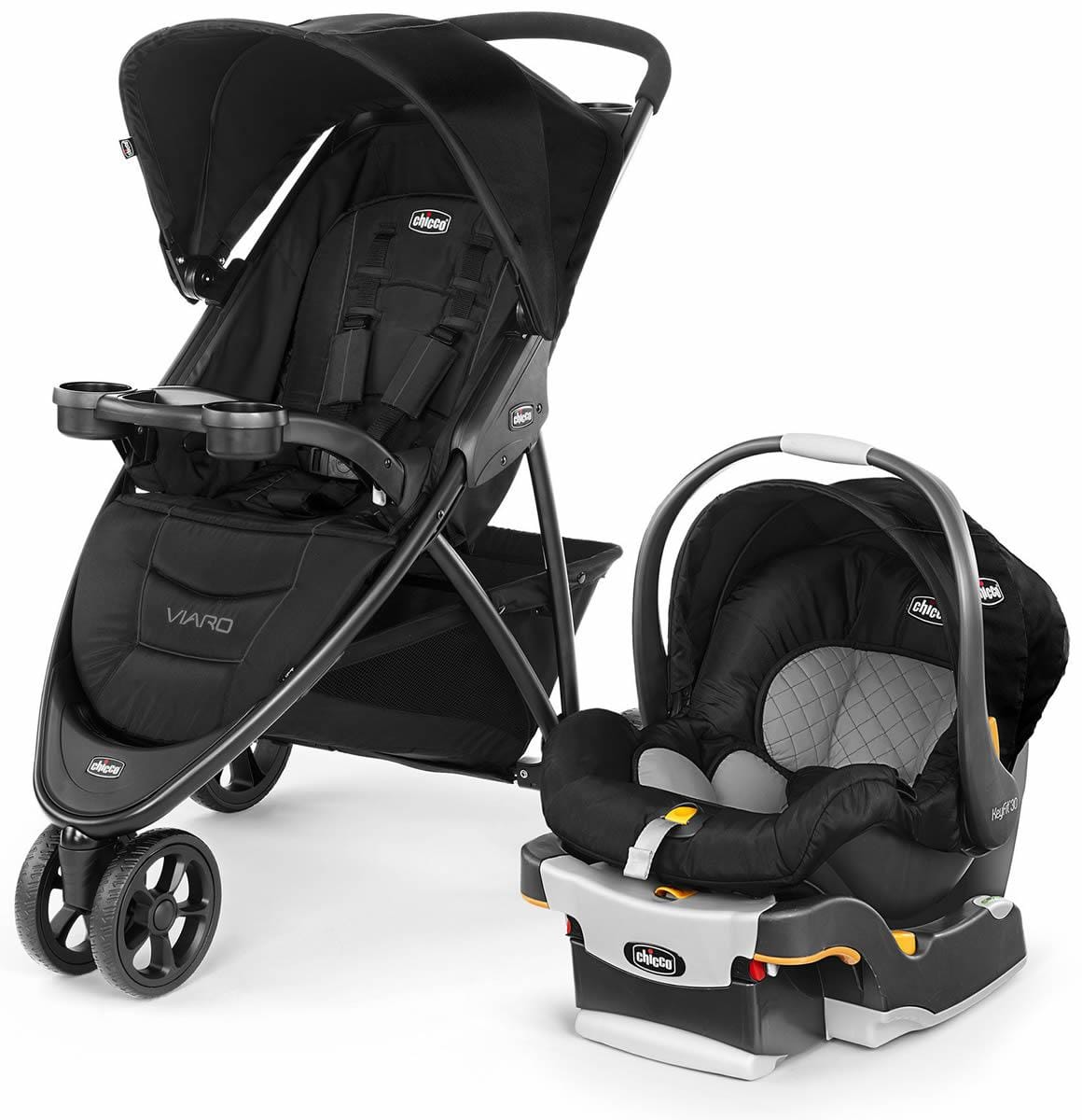 Chicco OPEN BOX Viaro Travel System - Black