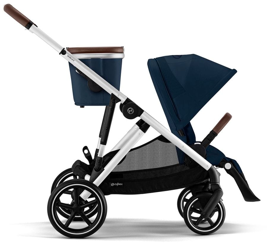Cybex OPEN BOX Gazelle S Single-to-Double Stroller - Silver Frame / Ocean Blue