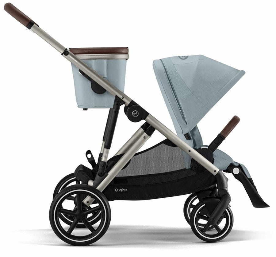 Cybex OPEN BOX Gazelle S Single-to-Double Stroller - Taupe Frame / Sky Blue