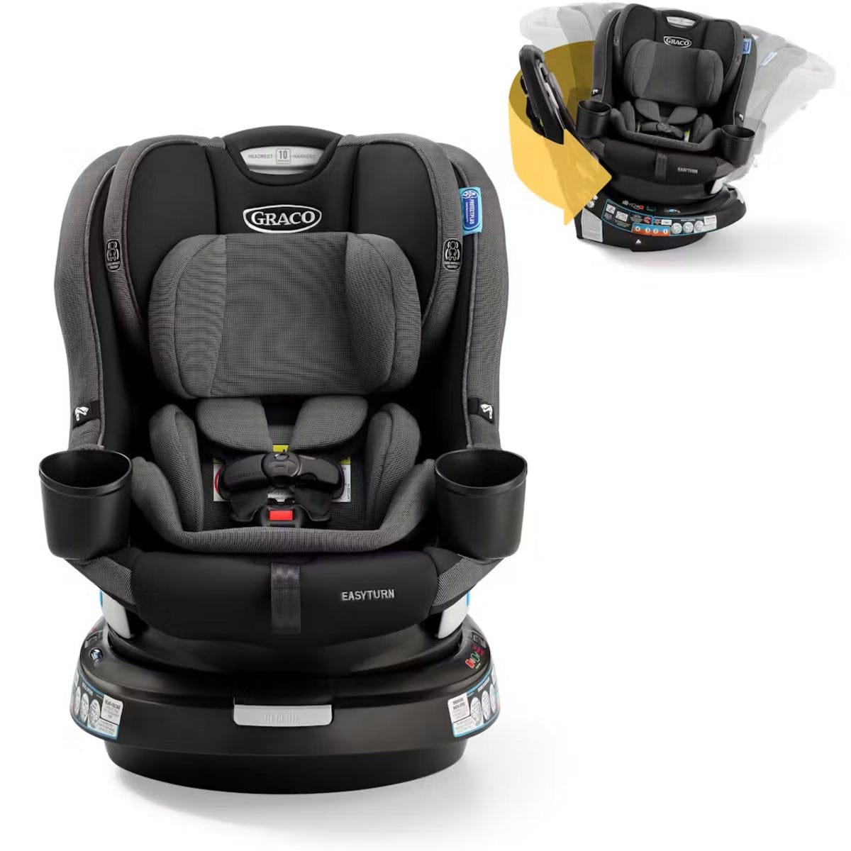 Graco EasyTurn 360 2-in-1 Rotating Convertible Car Seat - Cyran