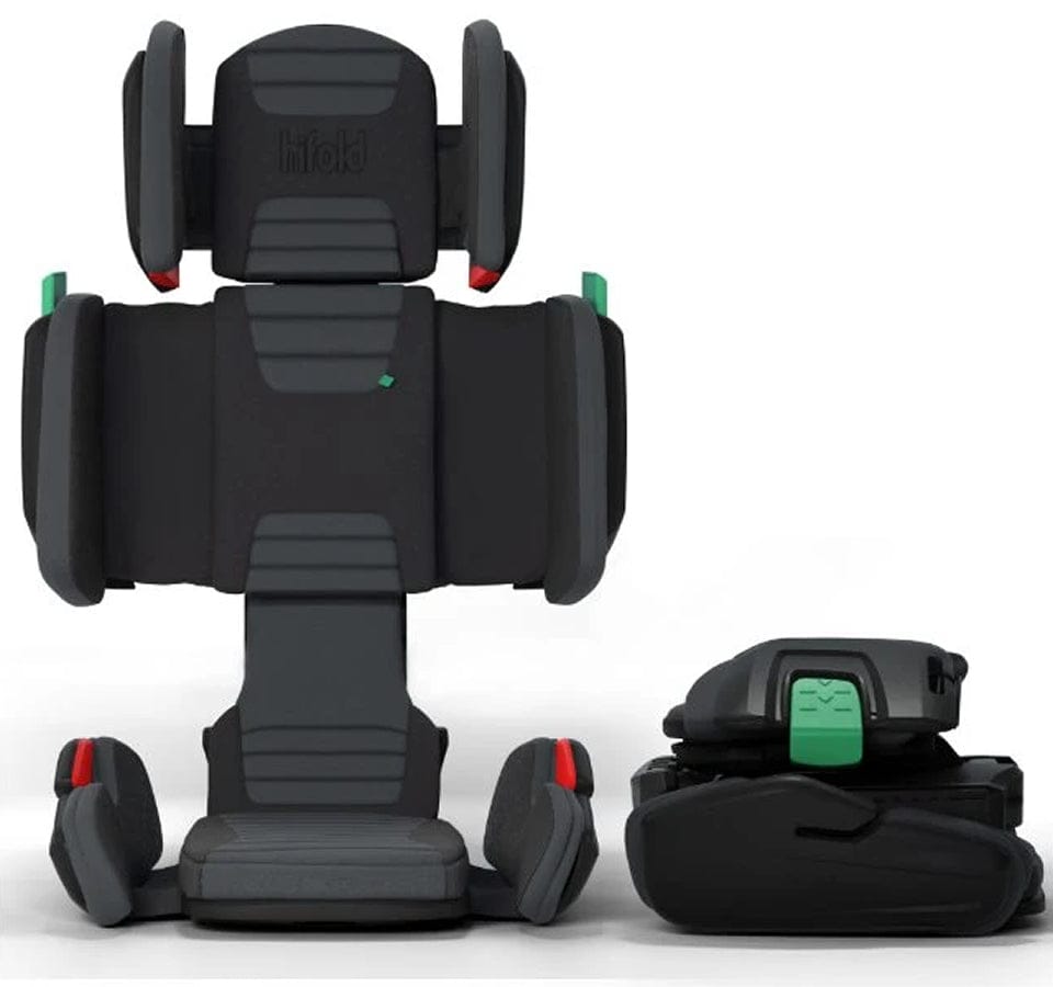 Mifold HiFold Fit-and-Fold Highback Booster Car Seat - Slate Grey