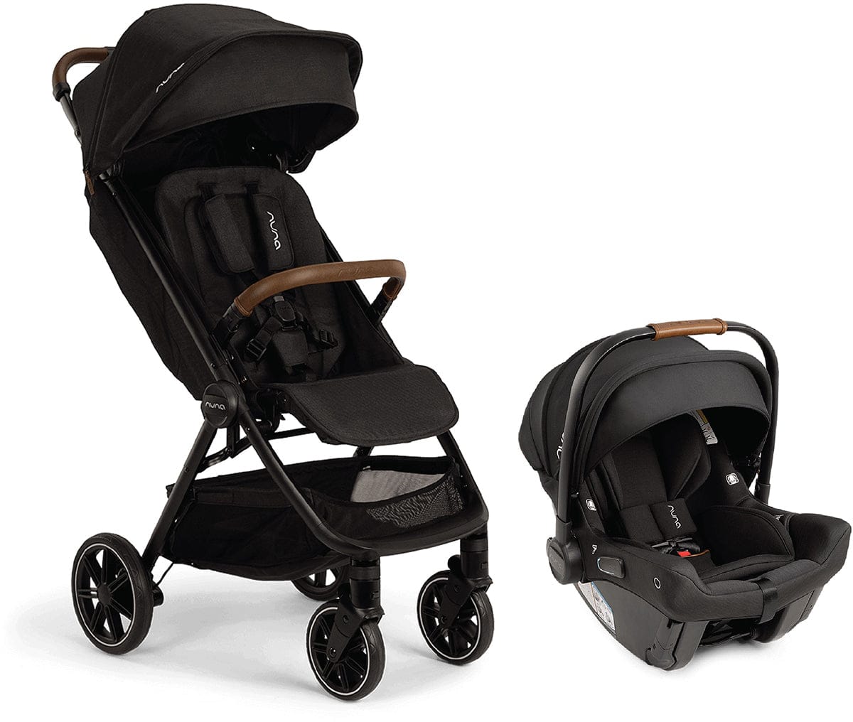 Nuna TRVL LX + PIPA urbn Baseless Infant Car Seat Travel System - Caviar