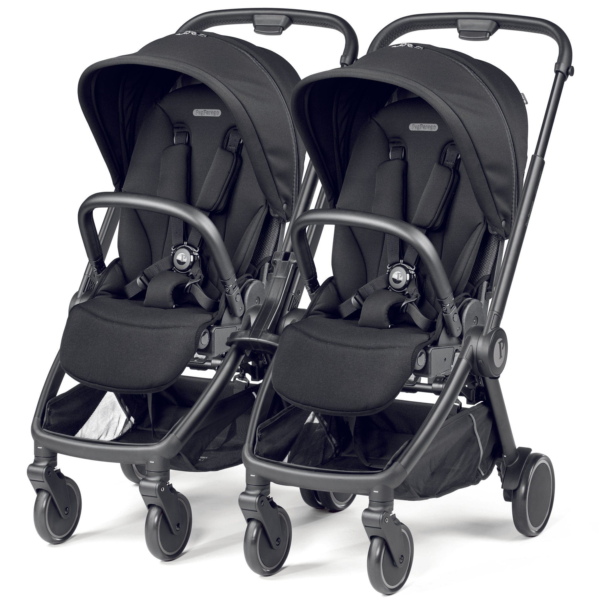 PEG City Loop Double Stroller Bundle - Black / True Black