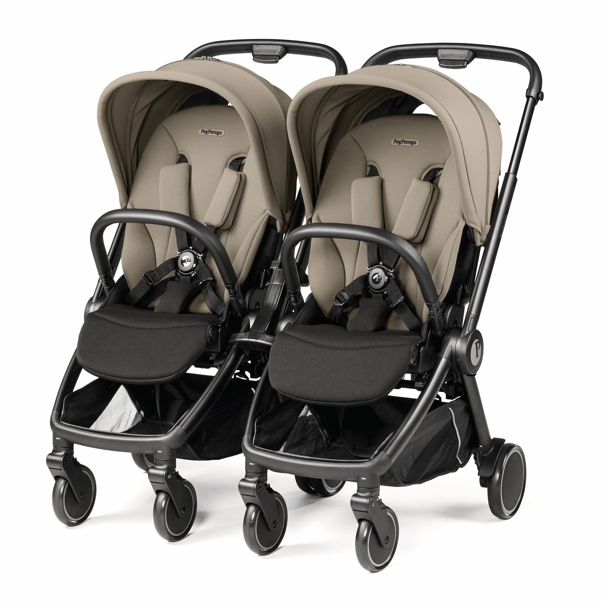PEG City Loop Double Stroller Bundle - Black / Vanilla Blend