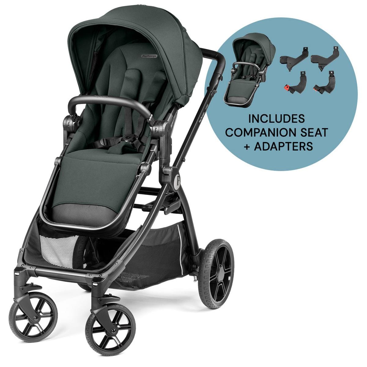 PEG YPSI Double Stroller Bundle - Metal