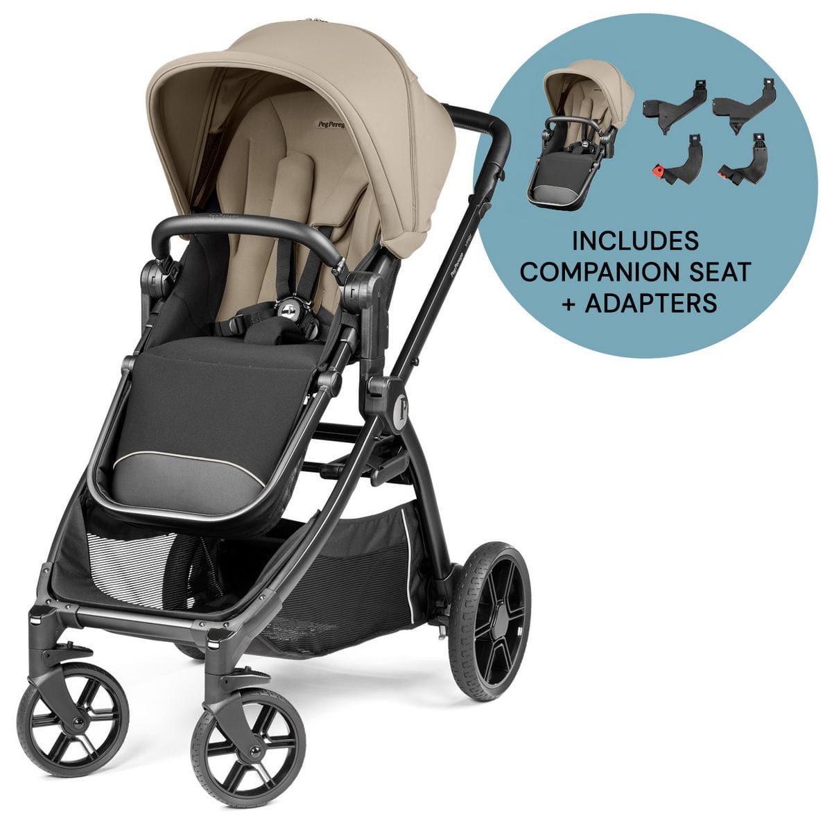 PEG YPSI Double Stroller Bundle - Vanilla Blend