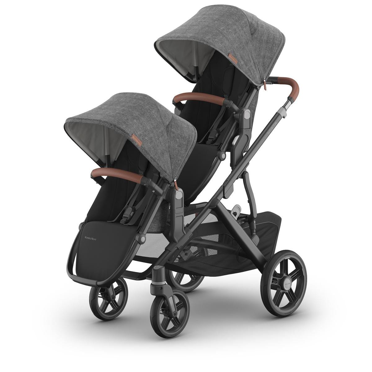 UPPAbaby Vista V3 Double Stroller with RumbleSeat V3 Bundle - Greyson