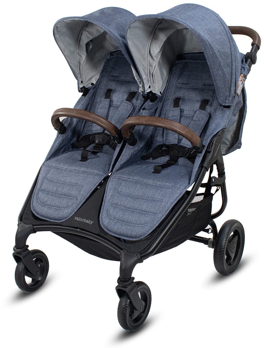 Valco Trend Duo Twin Side by Side Double Stroller Denim