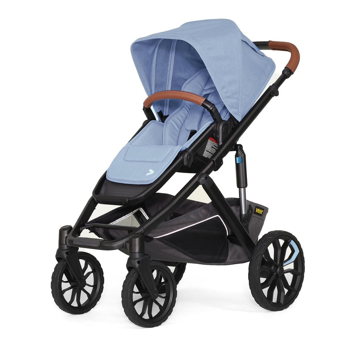 Veer Switch&Roll Luxe Single-to-Double Stroller Bundle with Leather Kit - Blue Beryl (One Box)