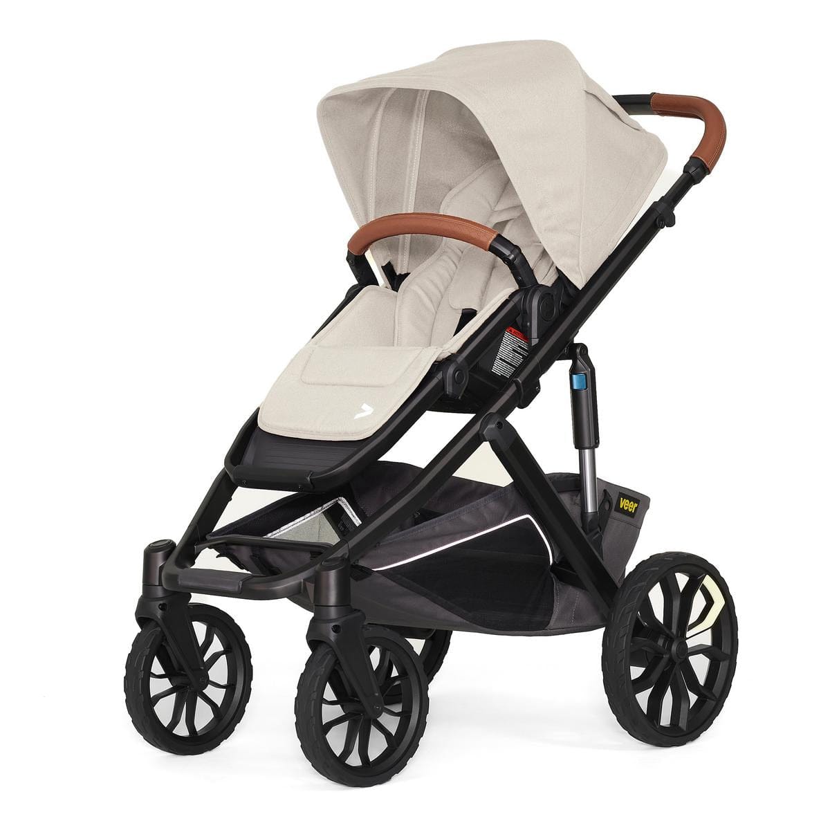 Veer Switch&Roll Luxe Single-to-Double Stroller Bundle with Leather Kit - Natural (One Box)